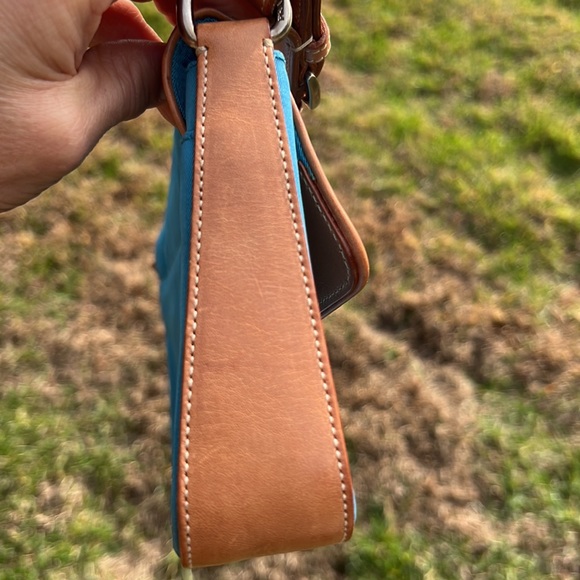 PRADA MINI NYLON & LEATHER BLUE PURSE - Picture 11 of 15